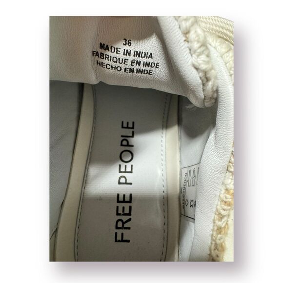 Free People Crochet Sneakers Bohochic Catch Me If You Can 6.5 Shoes Cottagecore - Picture 5 of 7